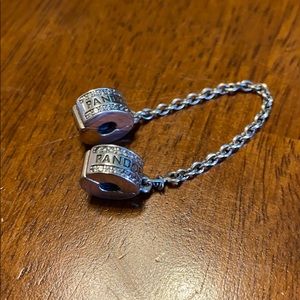 Pandora Logo Clip Safety chain